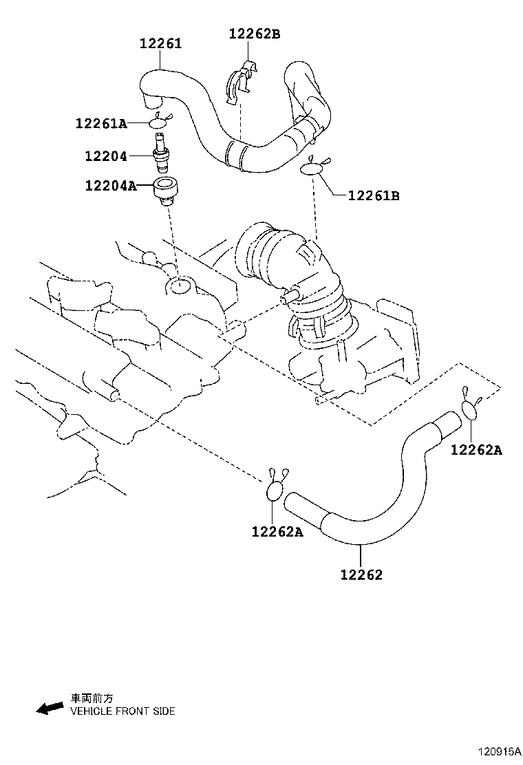 12251-0Y020 CLAMP, VENTILATION TUBE product image