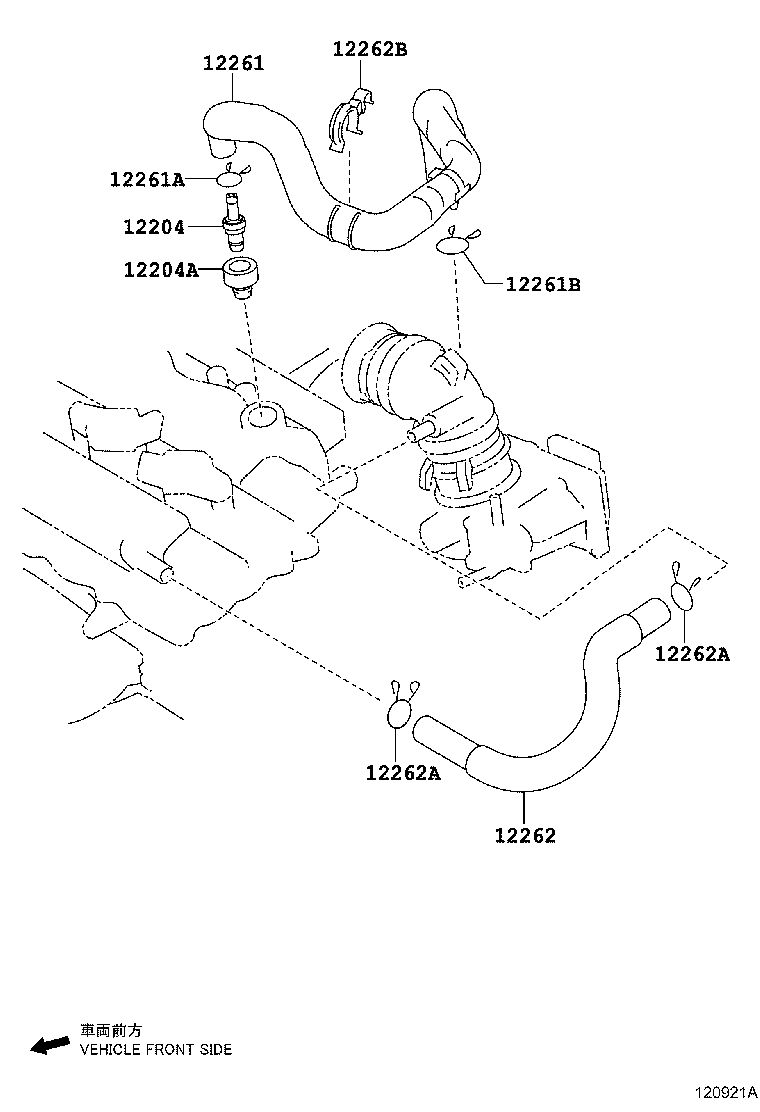 12251-0Y010 CLAMP, VENTILATION TUBE product image