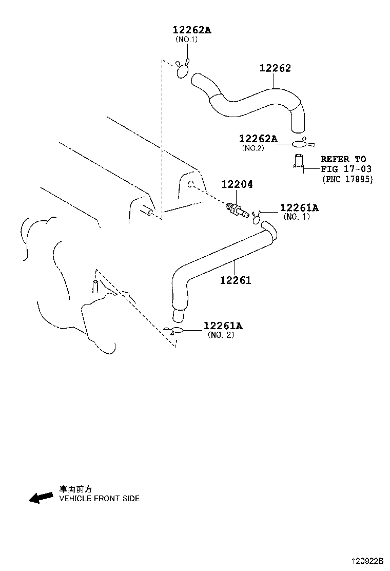 12260-40010 HOSE ASSY, VENTILATION product image