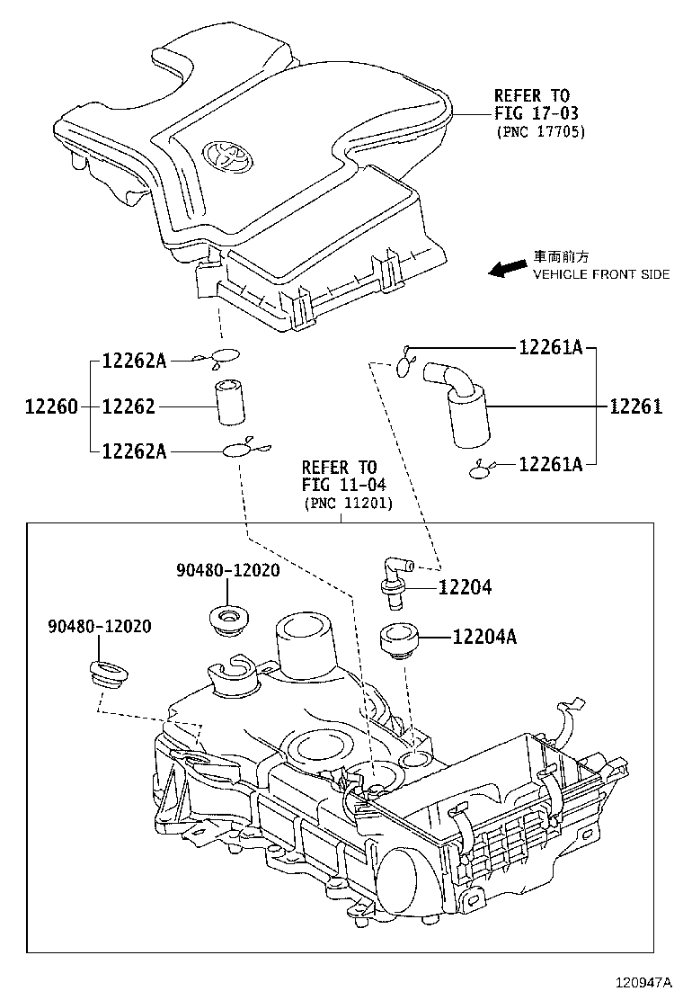 12260-40010 HOSE ASSY, VENTILATION product image