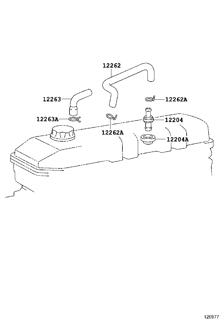 12261-66030 HOSE, VENTILATION product image