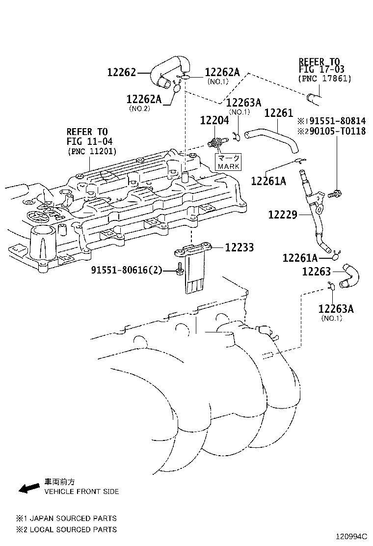 12204-0C040 VALVE SUB-ASSY, VENTILATION product image