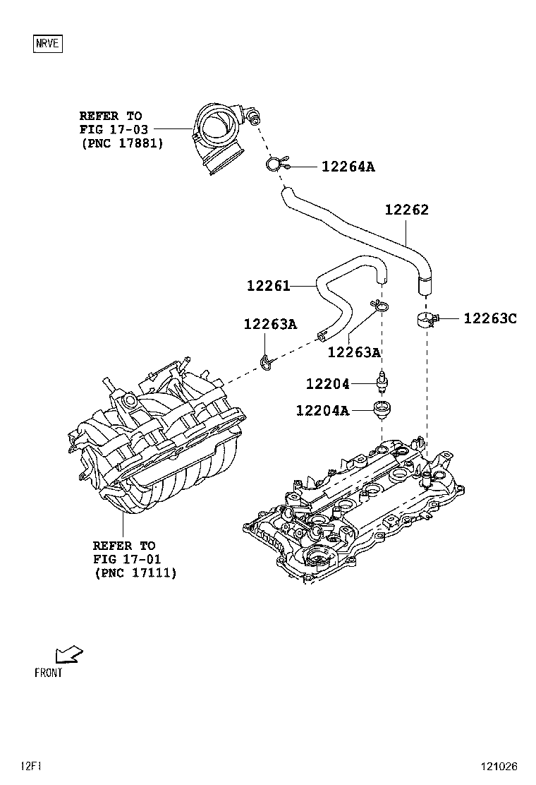 12262-BZ080 HOSE, VENTILATION, NO.2 product image