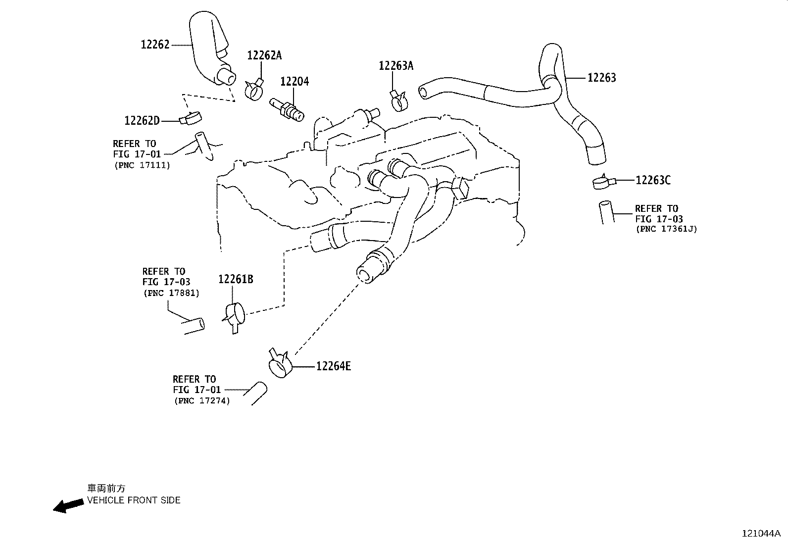 Toyota 12261-31180 HOSE, VENTILATION