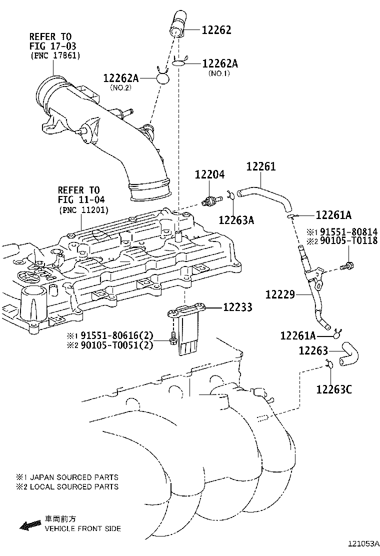 12262-0C070 HOSE, VENTILATION, NO.2 product image