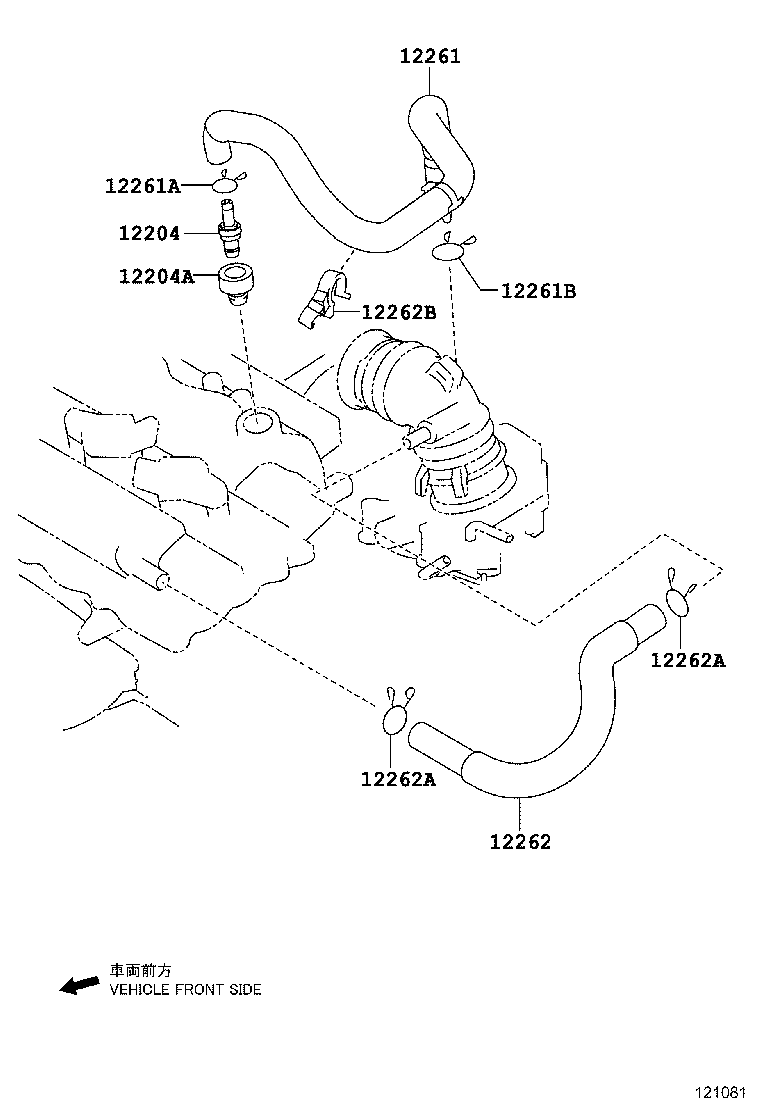 12262-0Y090 HOSE, VENTILATION, NO.2 product image