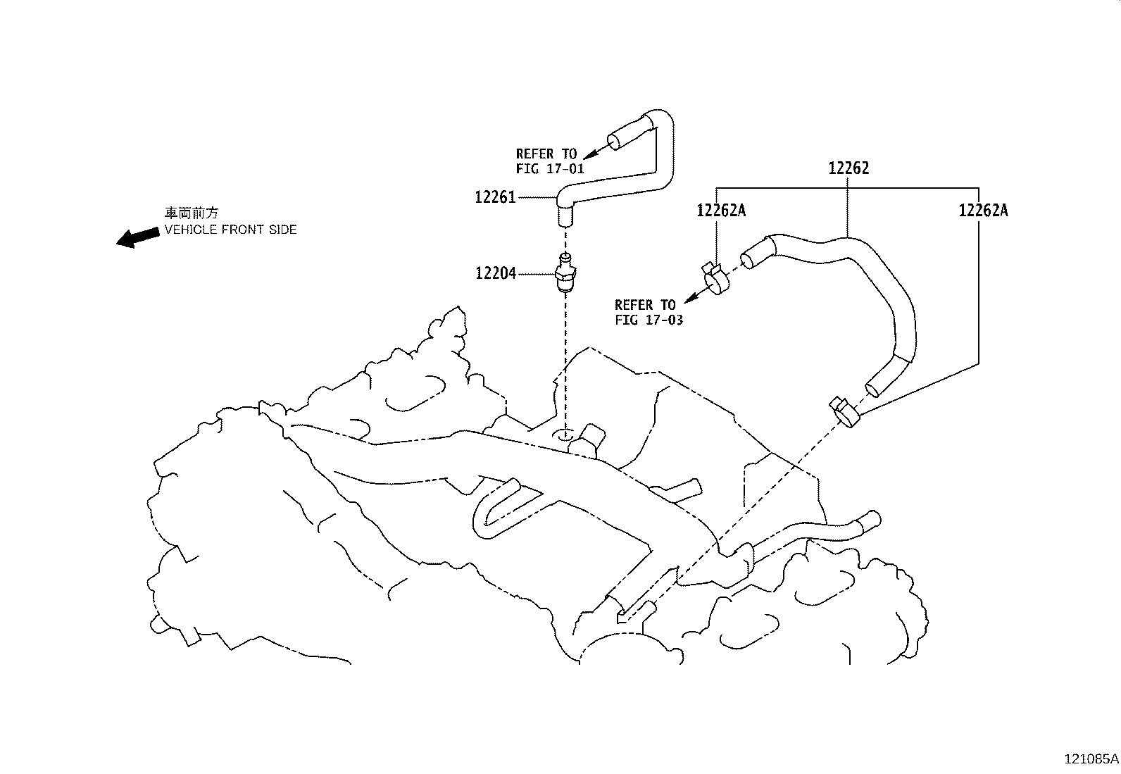 Toyota SU003-06704 HOSE, VENTILATION, NO.2