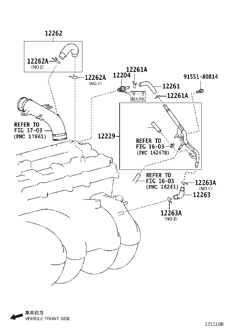 12261-78650 HOSE, VENTILATION, NO.3 product image