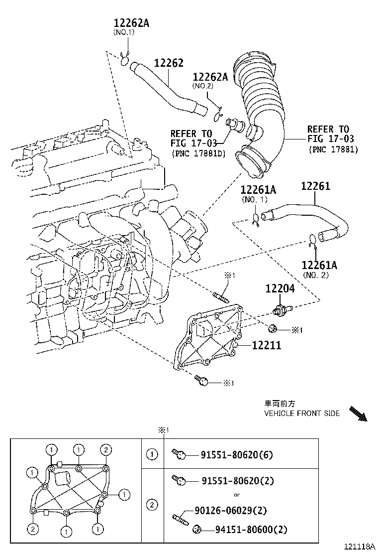 12262-37080 HOSE, VENTILATION, NO.2 product image
