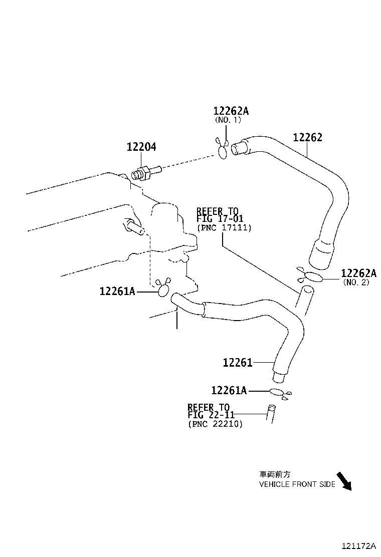 12261-74290 HOSE, VENTILATION product image