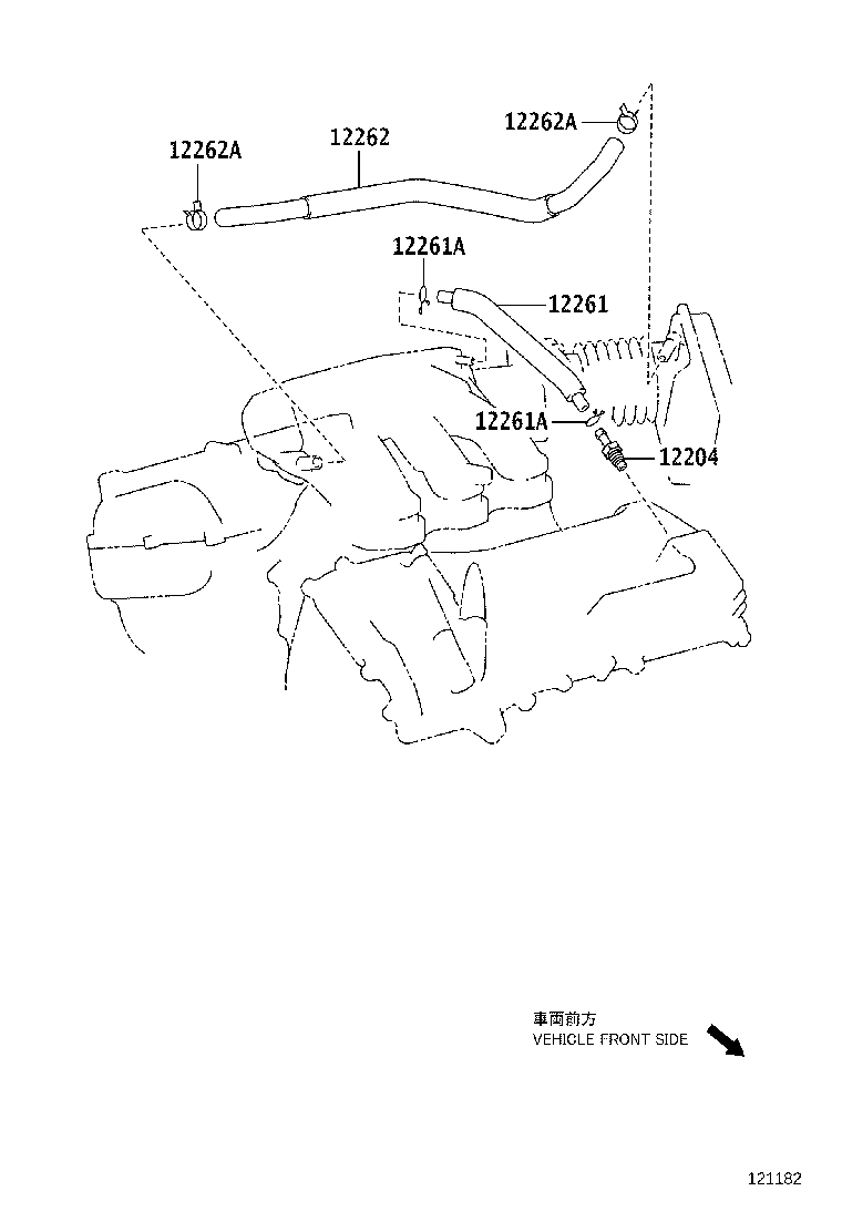 12261-26030 HOSE, VENTILATION product image