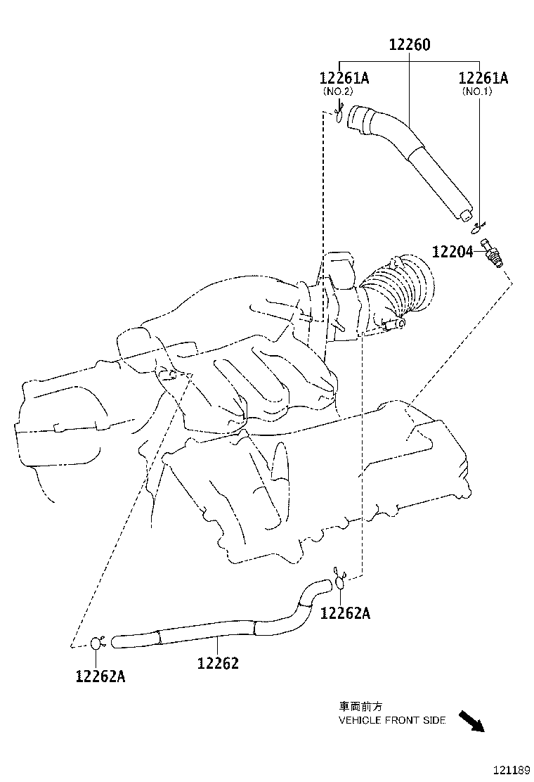 12260-36030 HOSE ASSY, VENTILATION product image