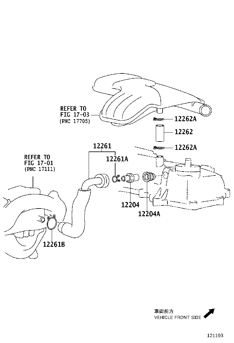 12260-40010 HOSE ASSY, VENTILATION product image