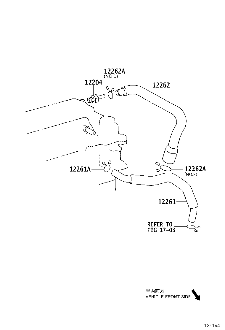 12261-22140 HOSE, VENTILATION product image