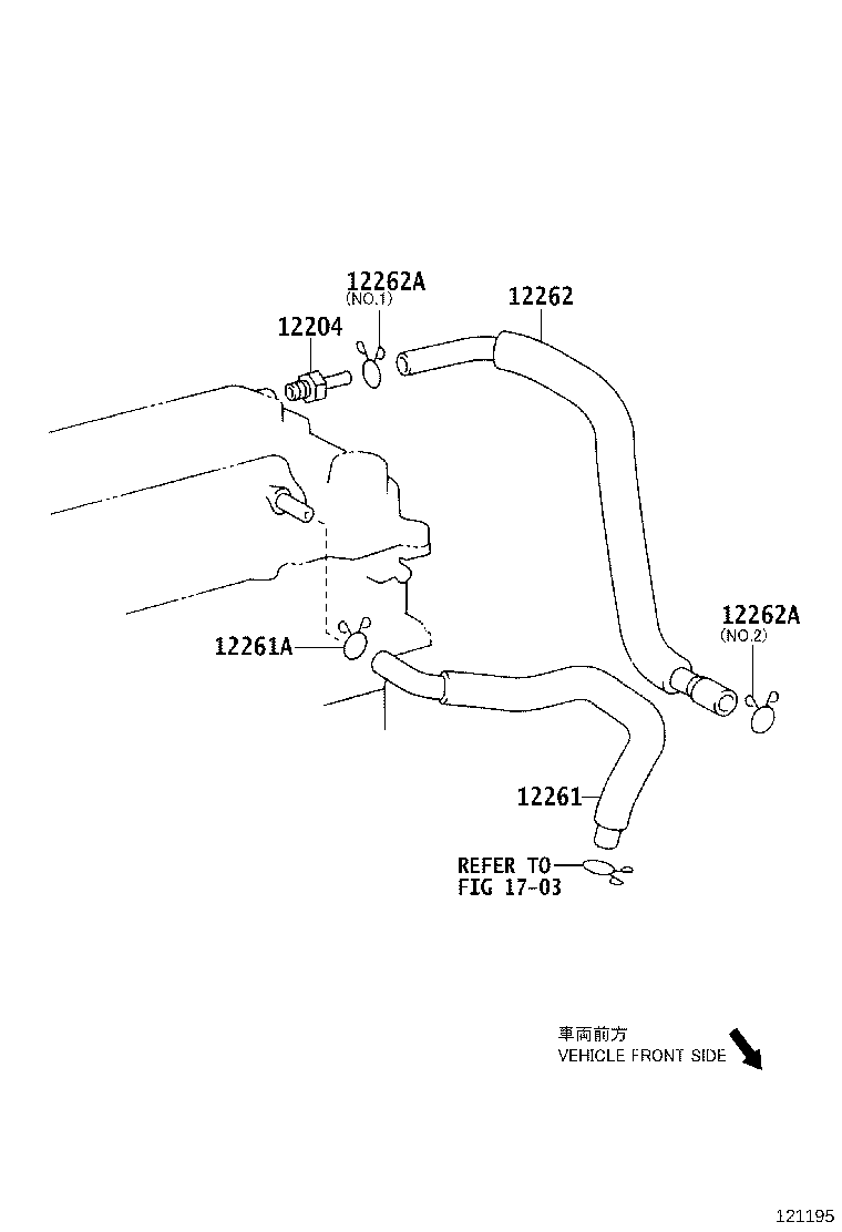 12261-22140 HOSE, VENTILATION product image