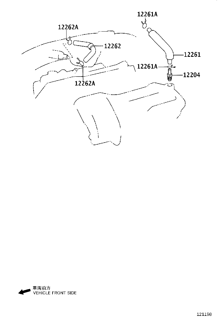 12261-26020 HOSE, VENTILATION product image