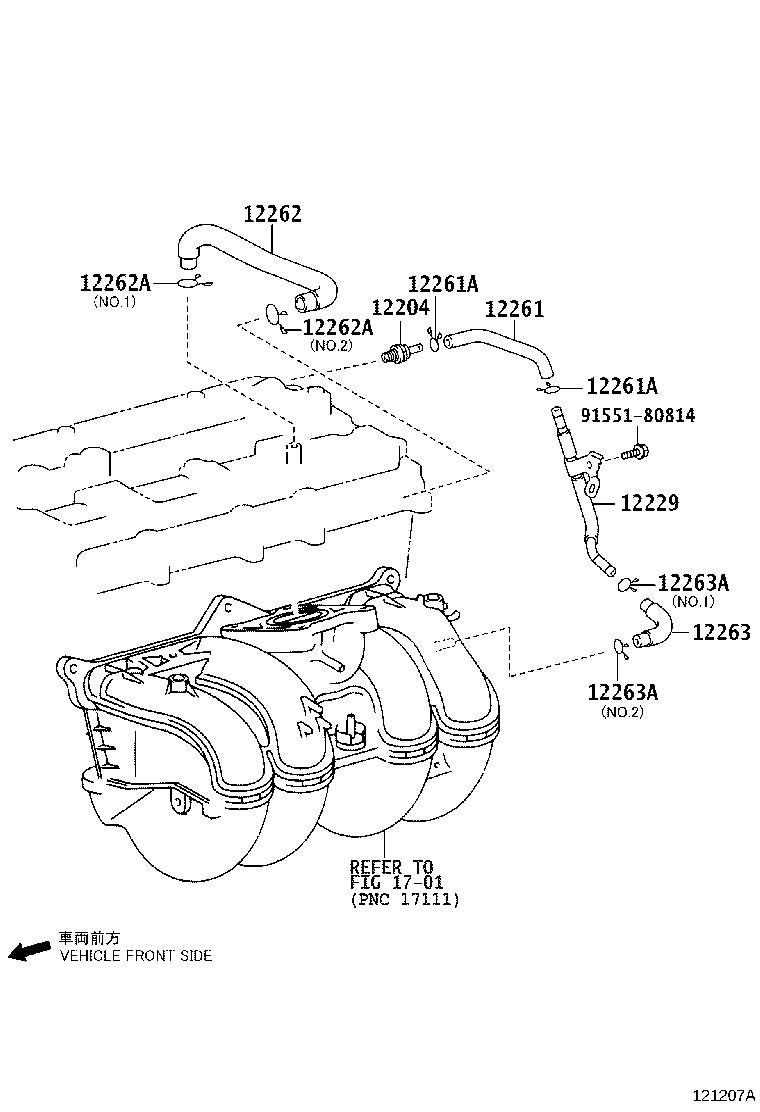 12261-78460 HOSE, VENTILATION product image