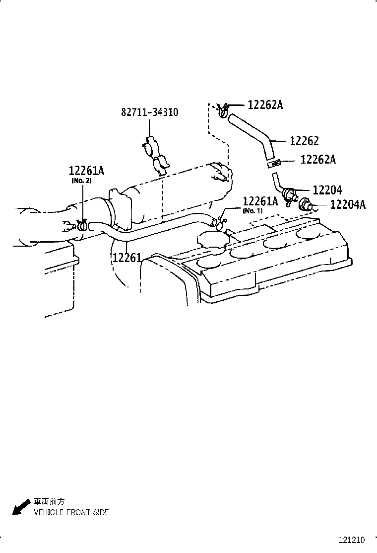 12263-70050 HOSE, VENTILATION, NO.3 product image