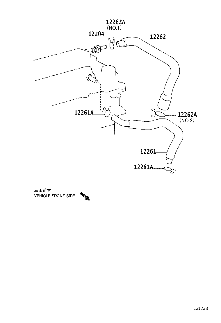 12261-33120 HOSE, VENTILATION product image