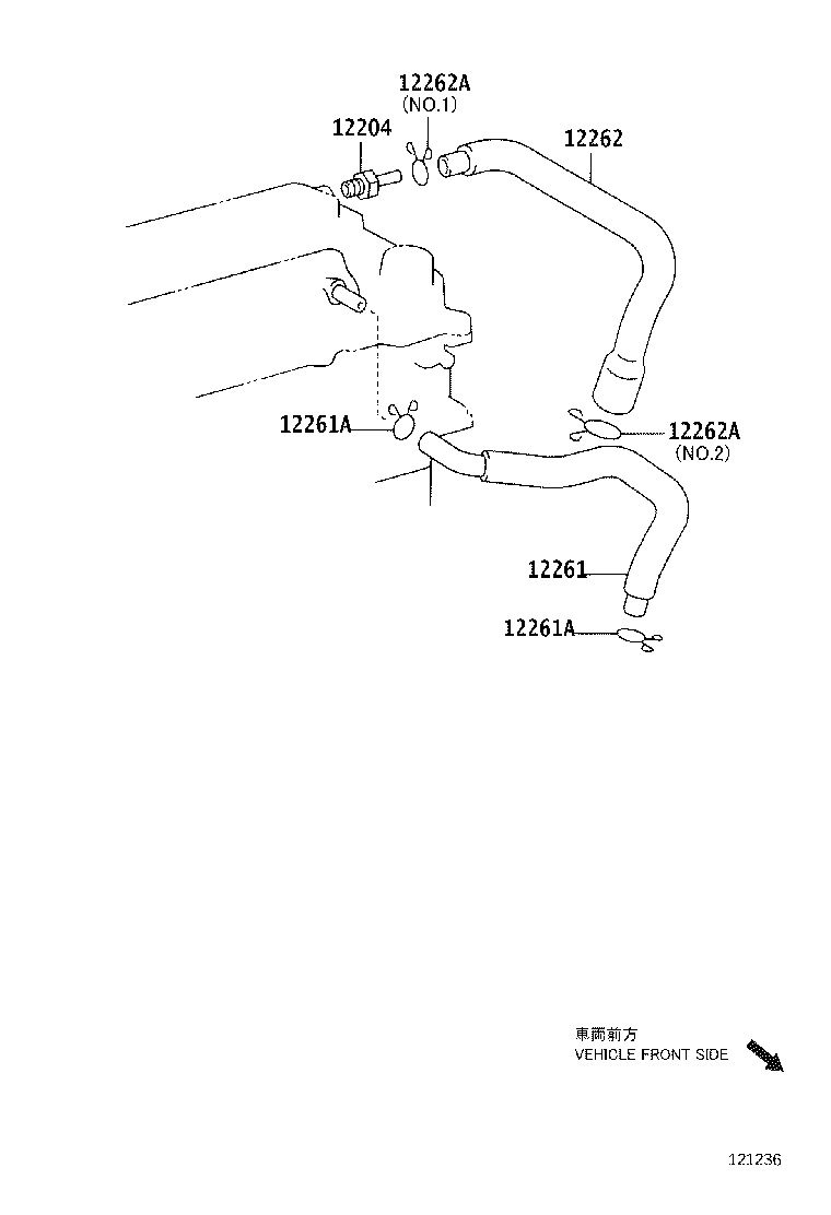 12262-37041 HOSE, VENTILATION, NO.2 product image