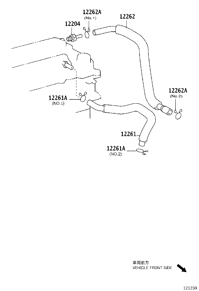 12261-28130 HOSE, VENTILATION product image