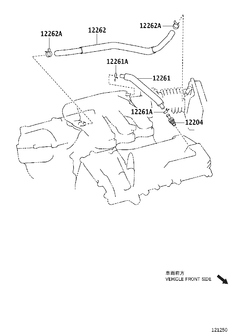 12261-0P020 HOSE, VENTILATION product image