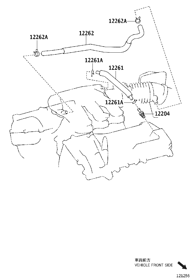 12204-0H010 VALVE SUB-ASSY, VENTILATION product image