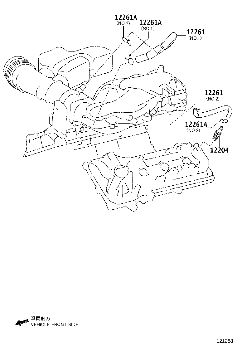 12261-0P100 HOSE, VENTILATION product image