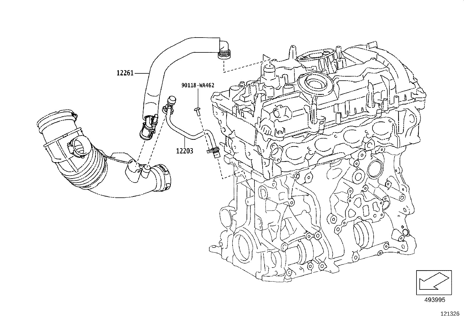 12261-WAA02 HOSE, VENTILATION product image