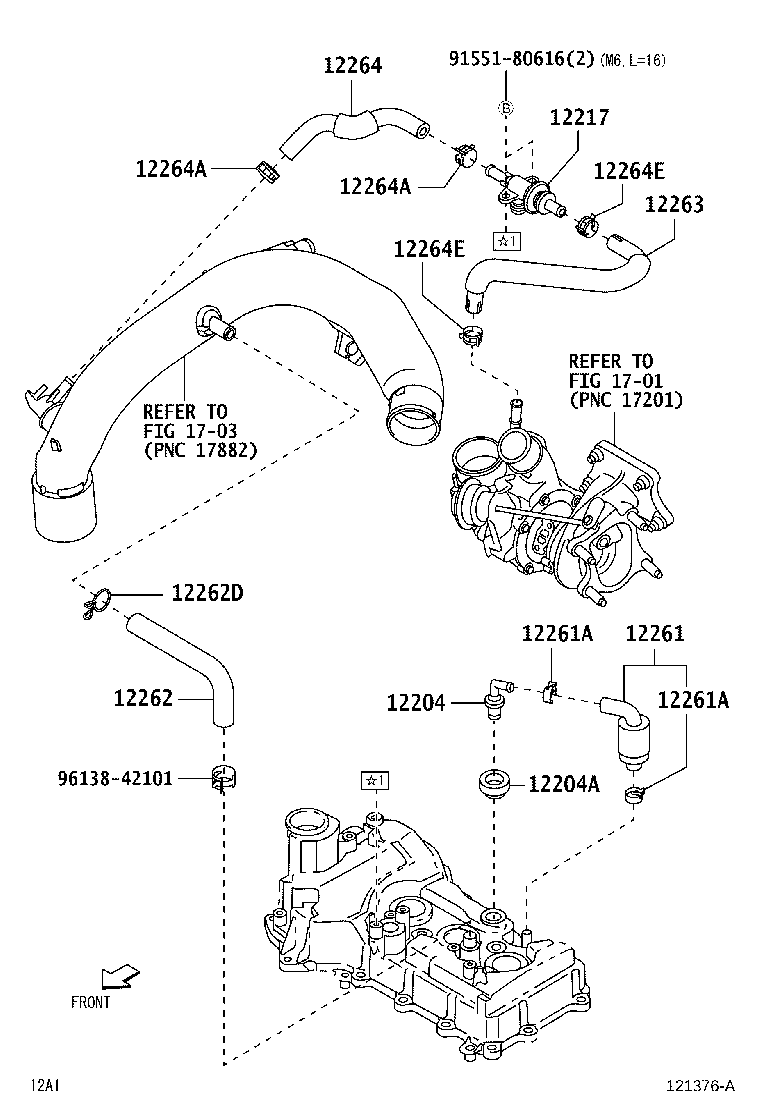 12264-B1010 HOSE, VENTILATION, NO.4 product image