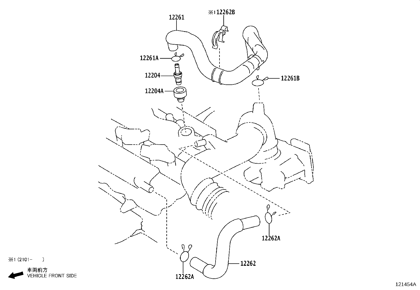 12262-0Y180 HOSE, VENTILATION, NO.2 product image