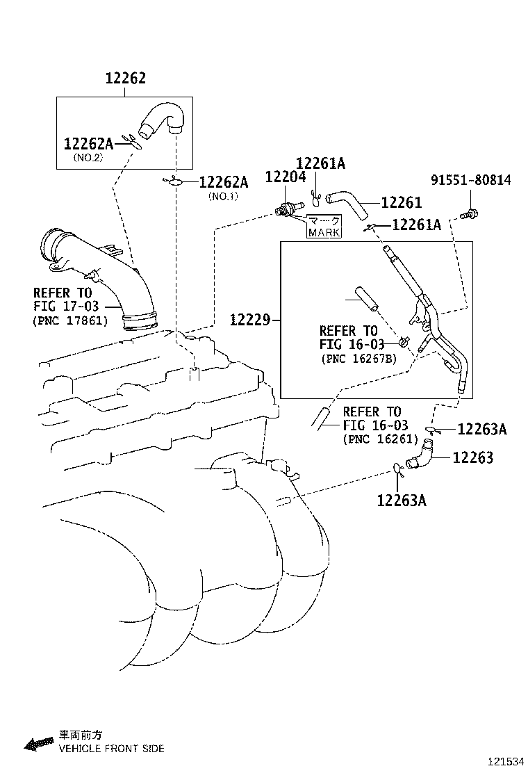 12261-78650 HOSE, VENTILATION, NO.3 product image
