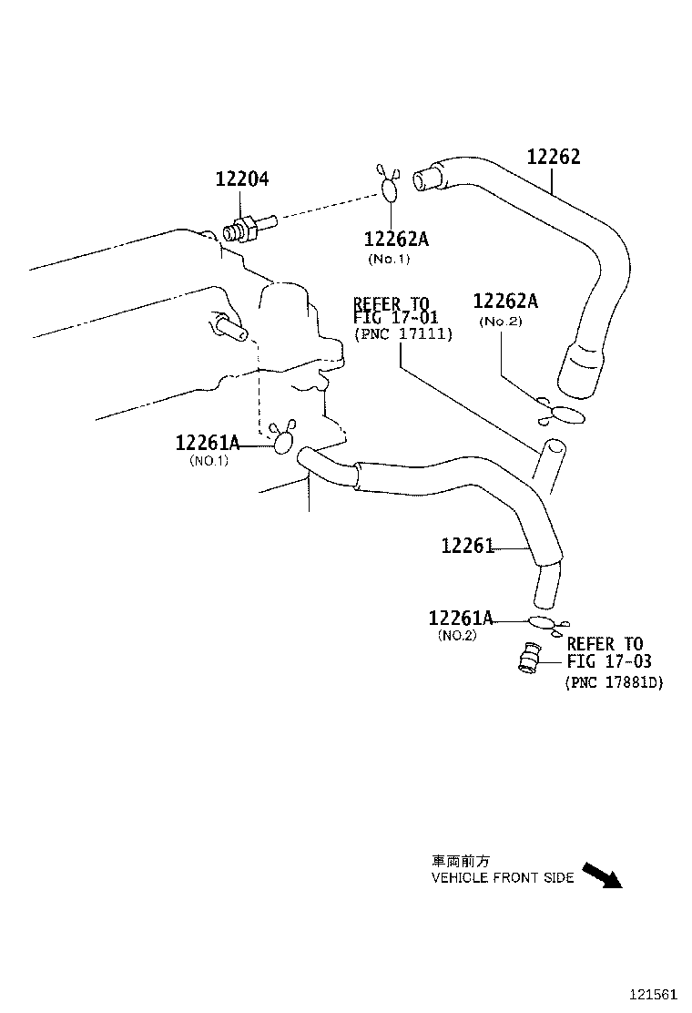 12262-28040 HOSE, VENTILATION, NO.2 product image