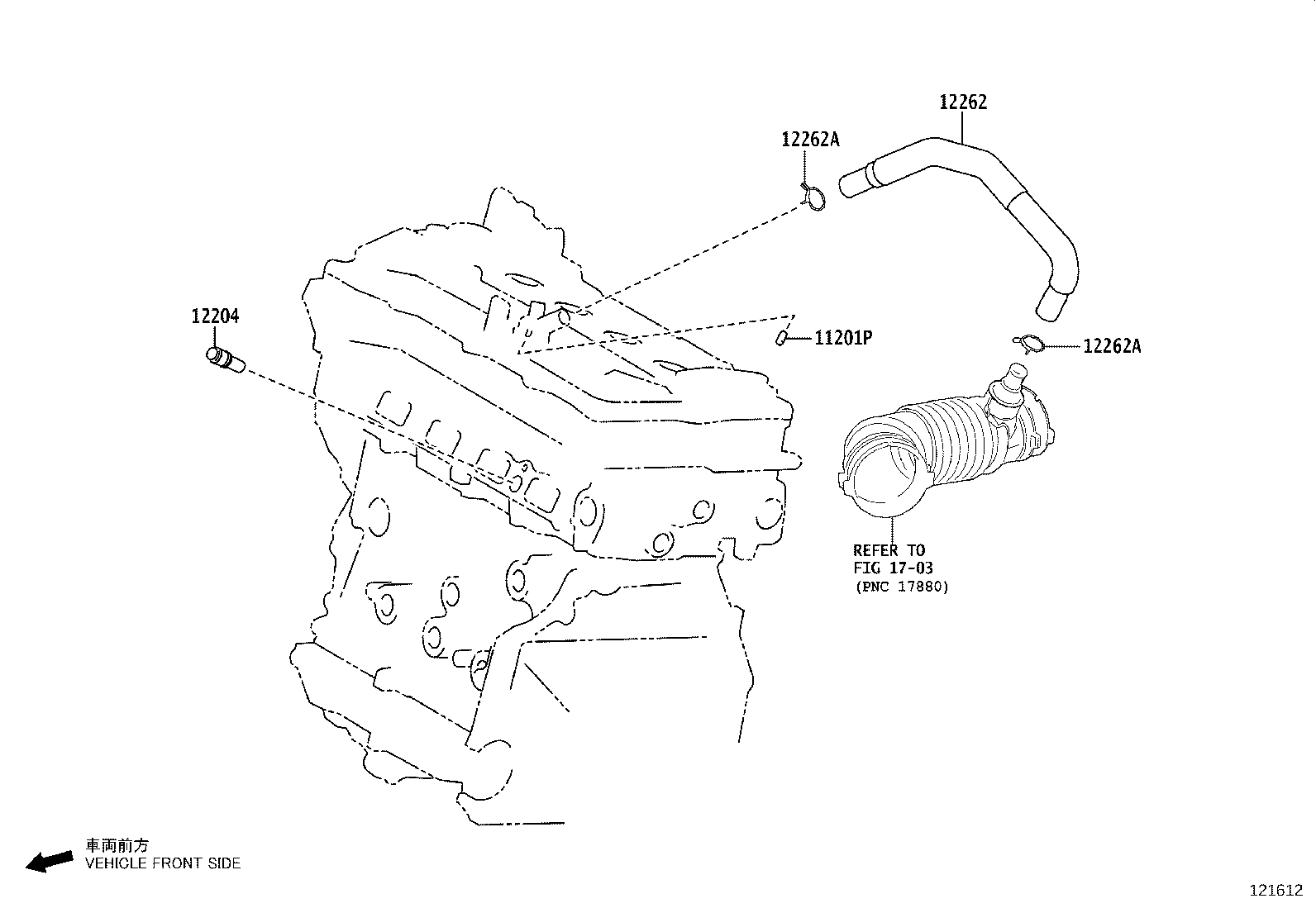 12204-25030 VALVE SUB-ASSY, VENTILATION product image