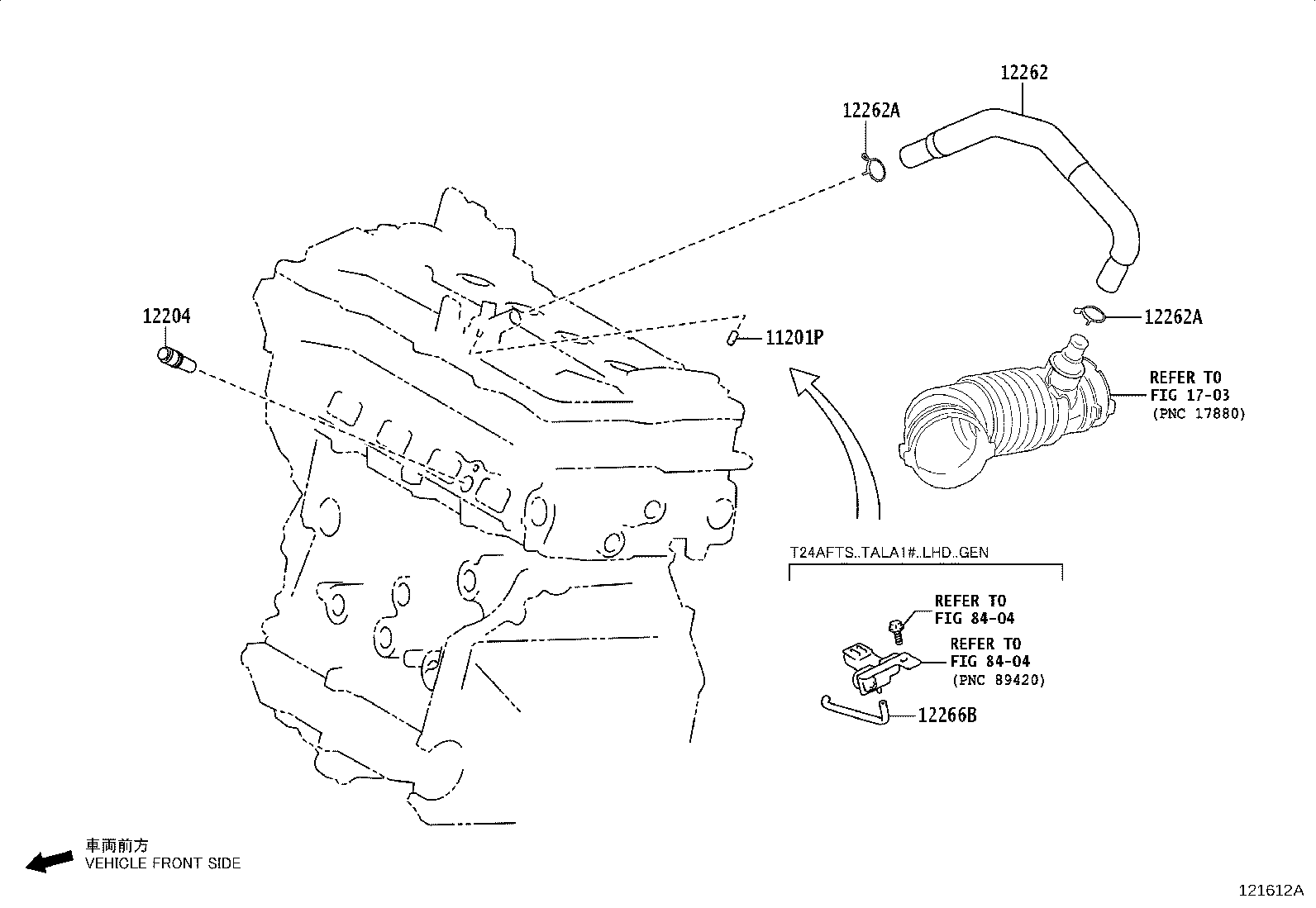 12204-25030 VALVE SUB-ASSY, VENTILATION product image