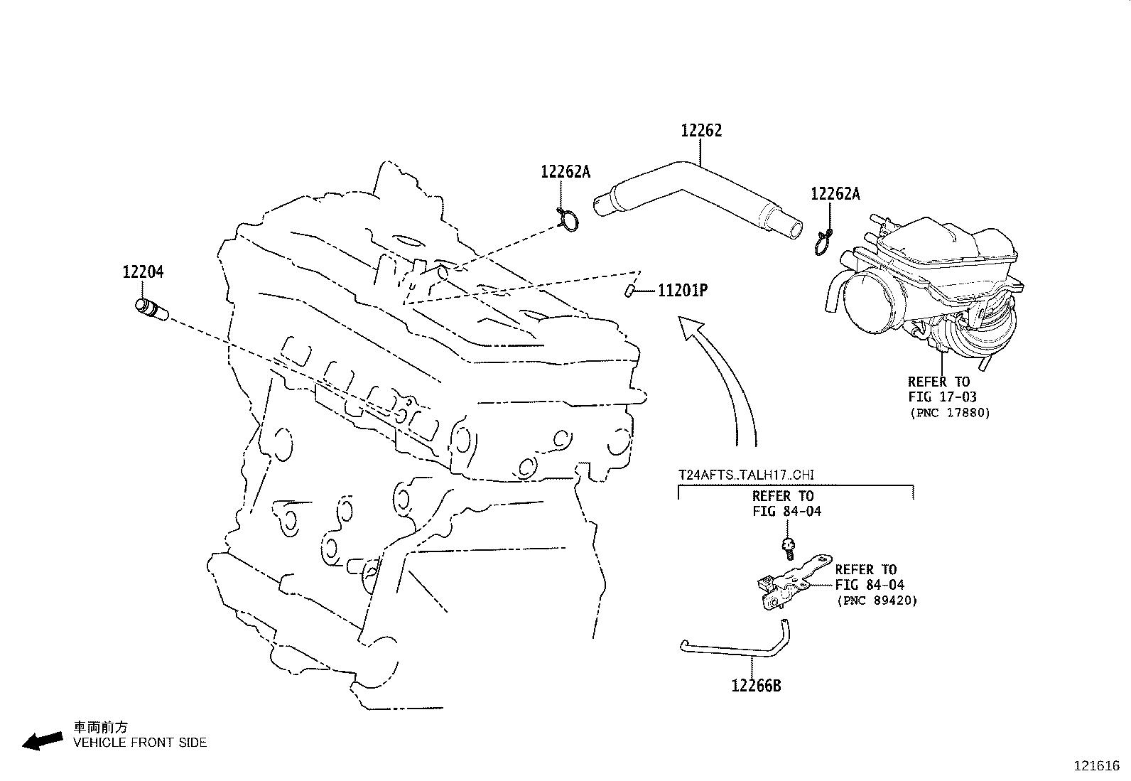 12204-25030 VALVE SUB-ASSY, VENTILATION product image