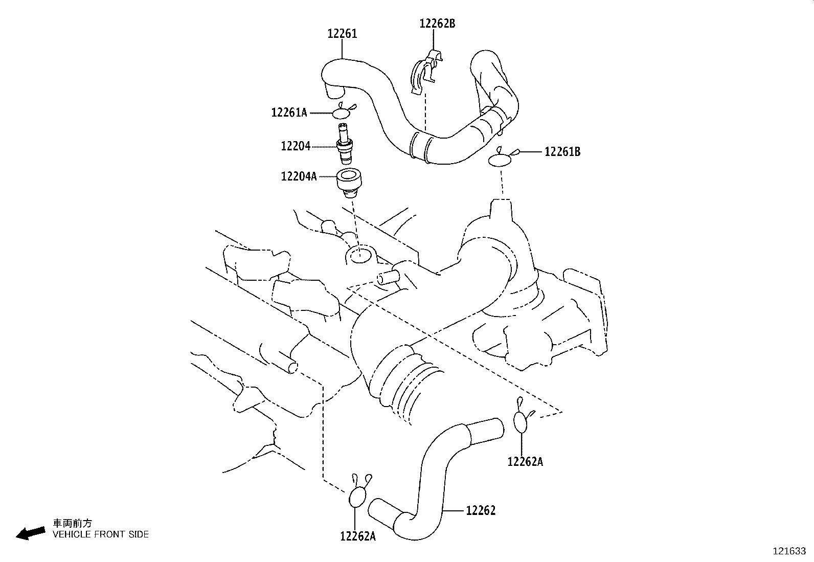 12262-0Y200 HOSE, VENTILATION, NO.2 product image