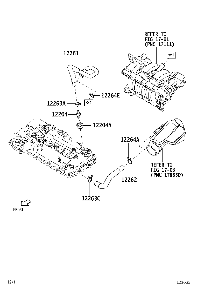 12262-BZ210 HOSE, VENTILATION, NO.2 product image