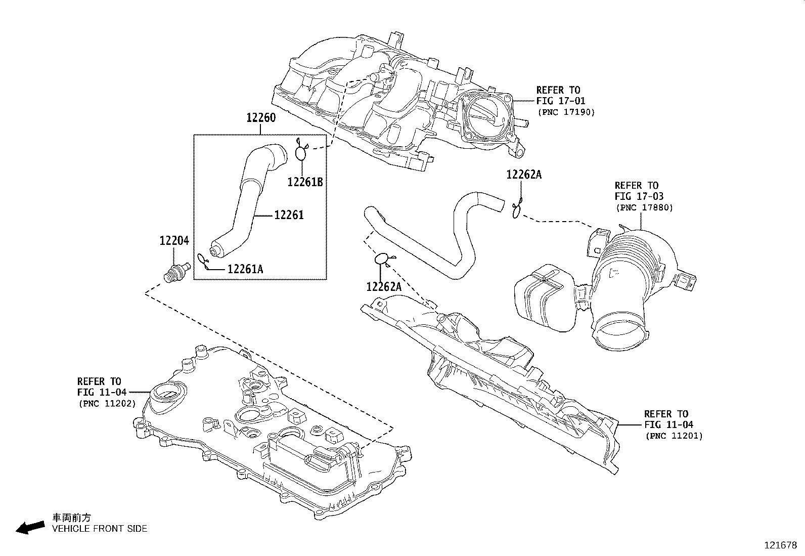 12260-31030 HOSE ASSY, VENTILATION product image