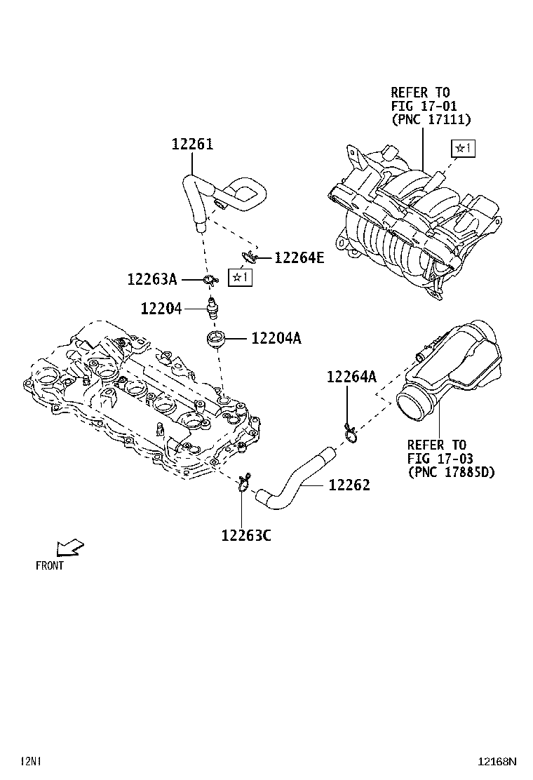 12261-BZ320 HOSE, VENTILATION product image