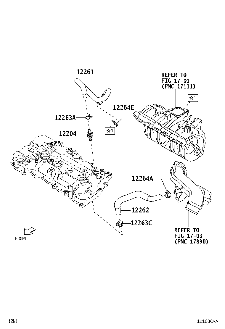 12261-BZ320 HOSE, VENTILATION product image