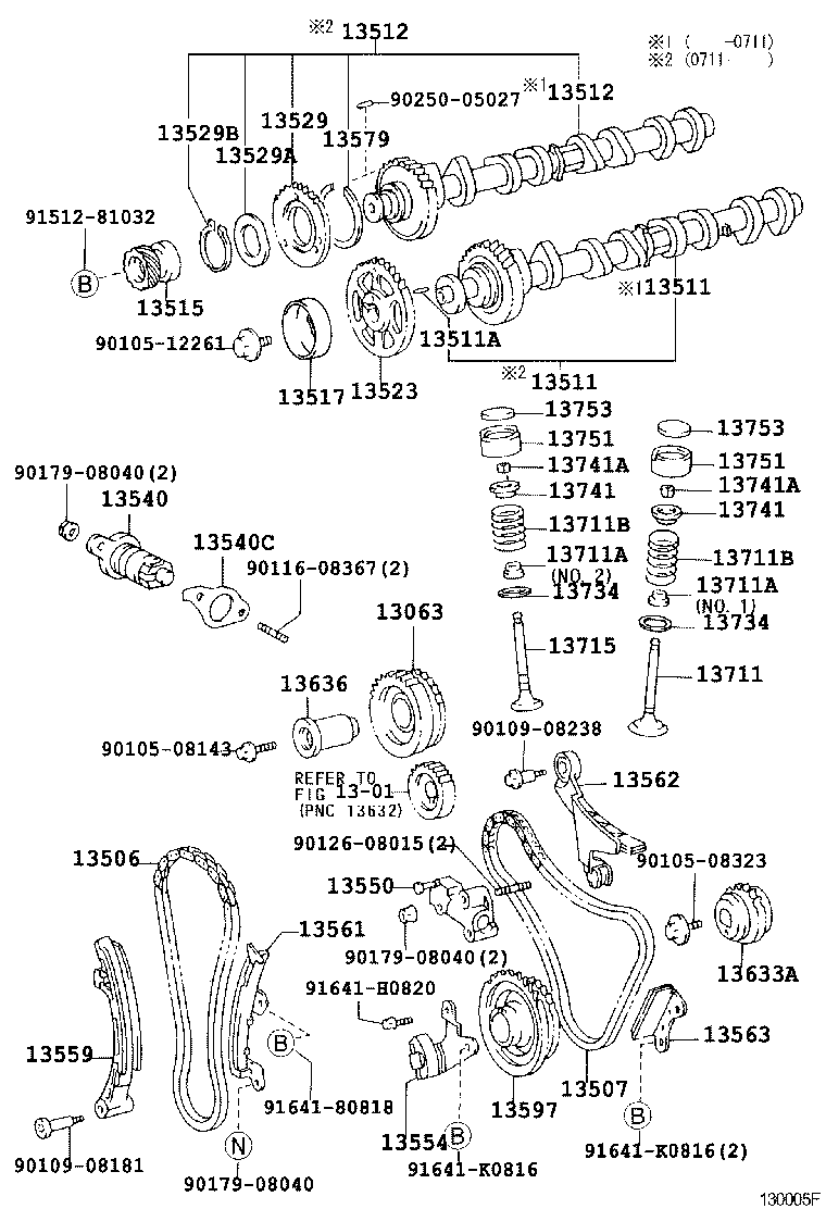 13502-75901 CAMSHAFT, NO.2 product image