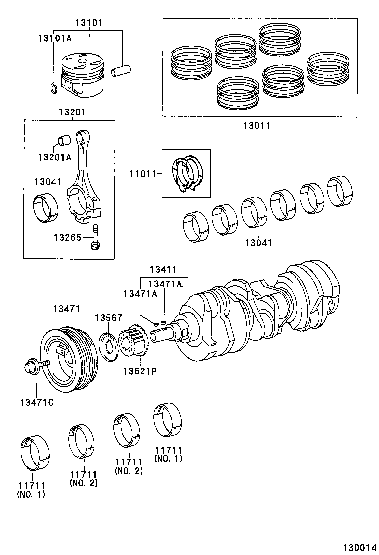 13103-74201 PISTON SUB-ASSY, W/PIN product image