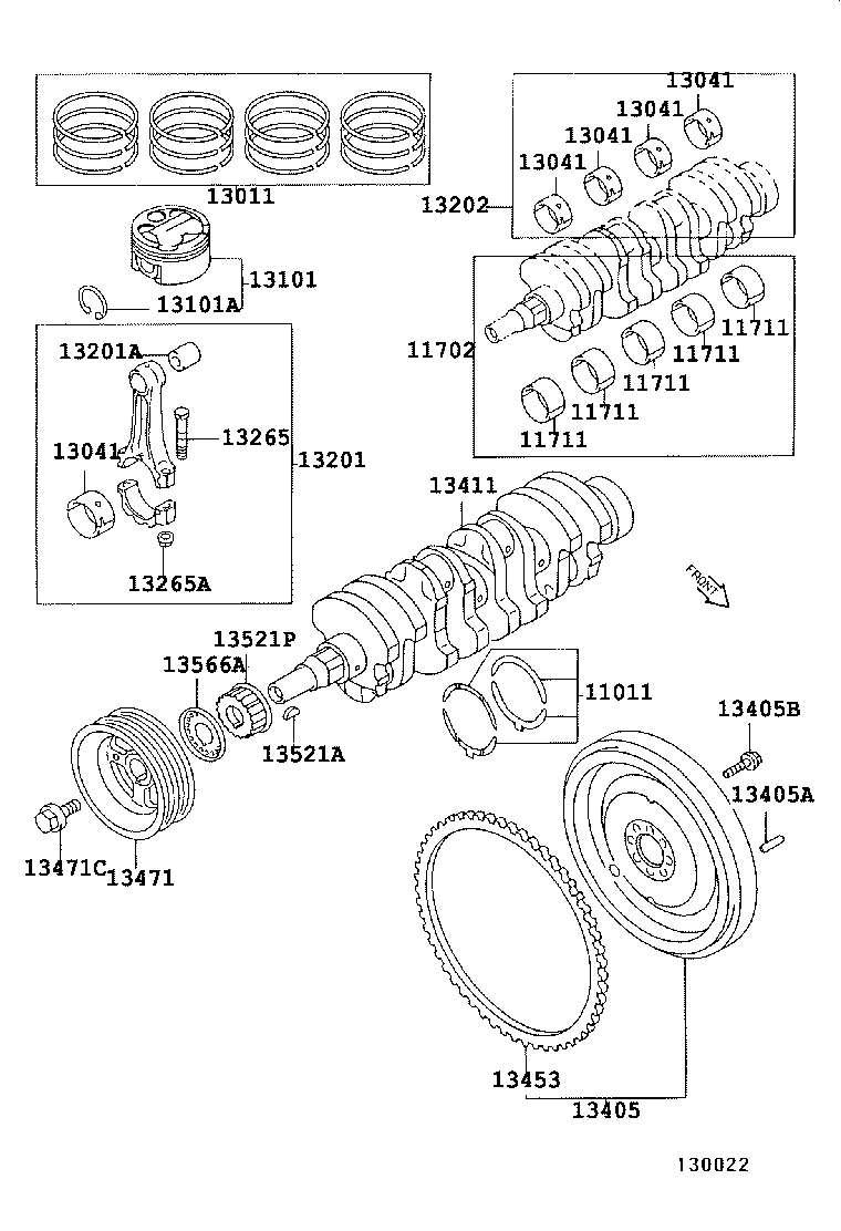 13408-64140 PULLEY, CRANKSHAFT product image