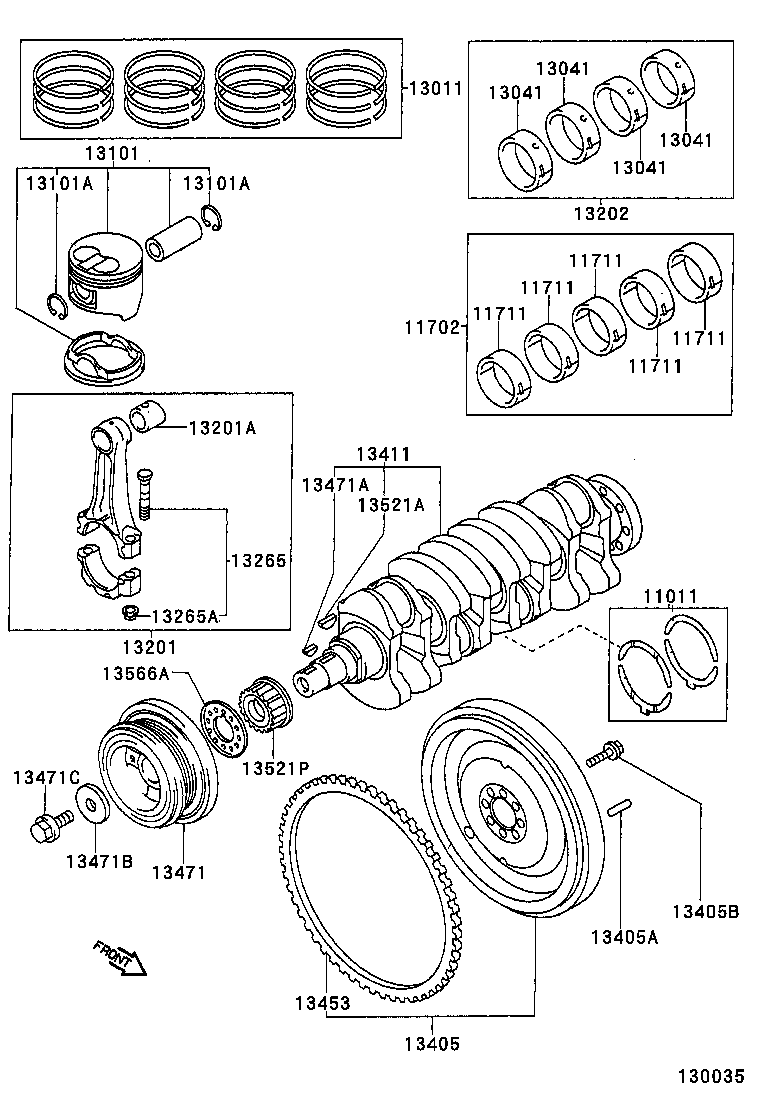 13011-02040 RING SET, PISTON product image