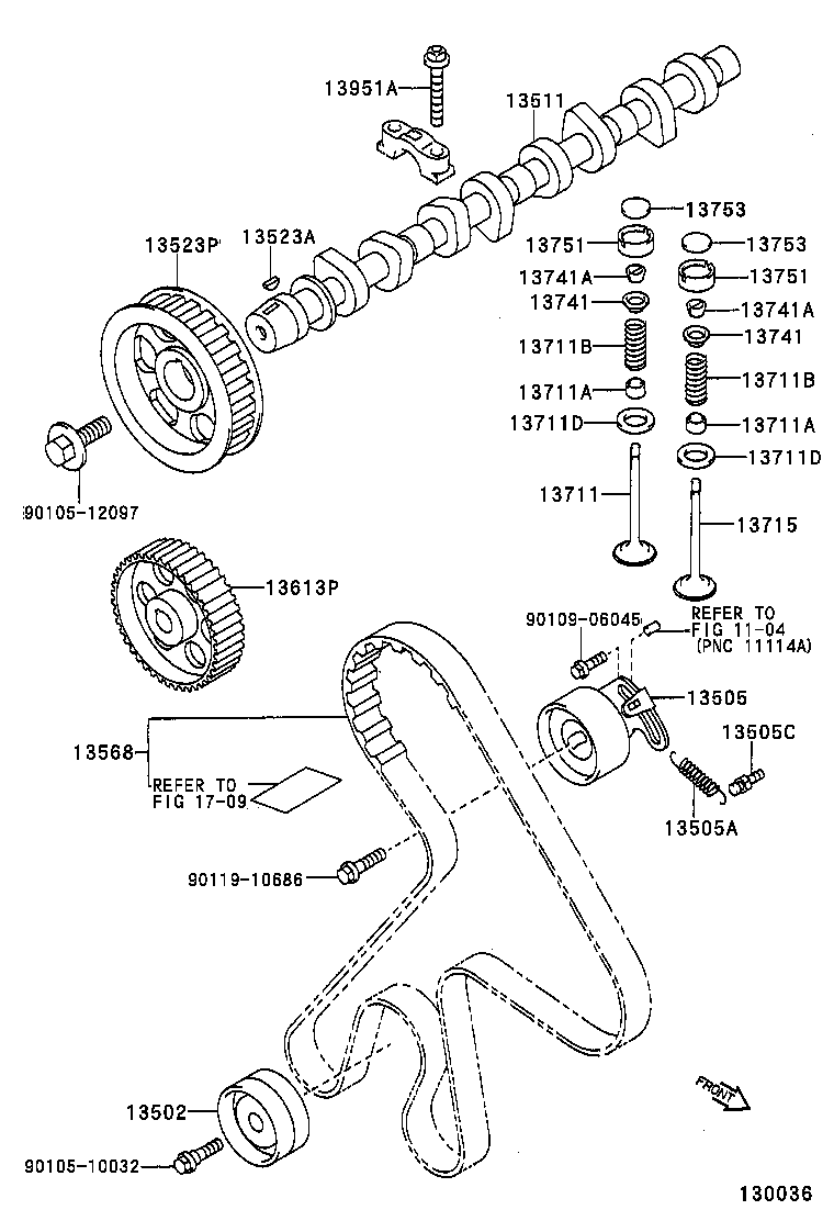 13050-74010 GEAR OR SPROCKET, CAMSHAFT TIMING product image