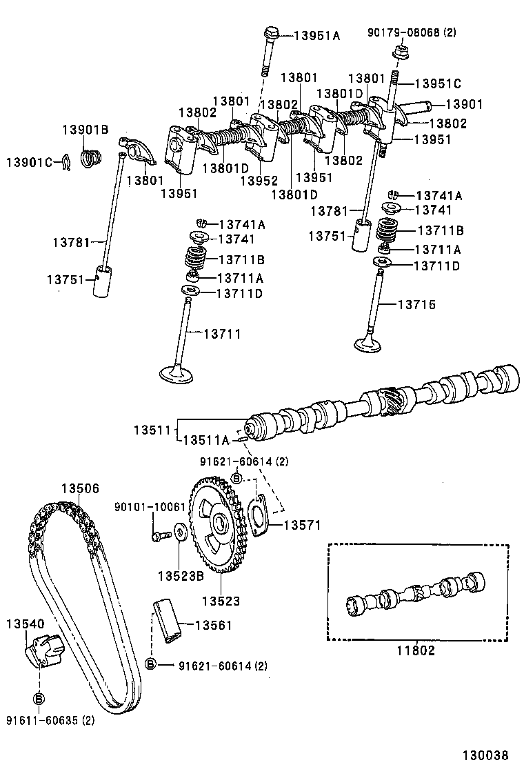 13511-64130 CAMSHAFT product image