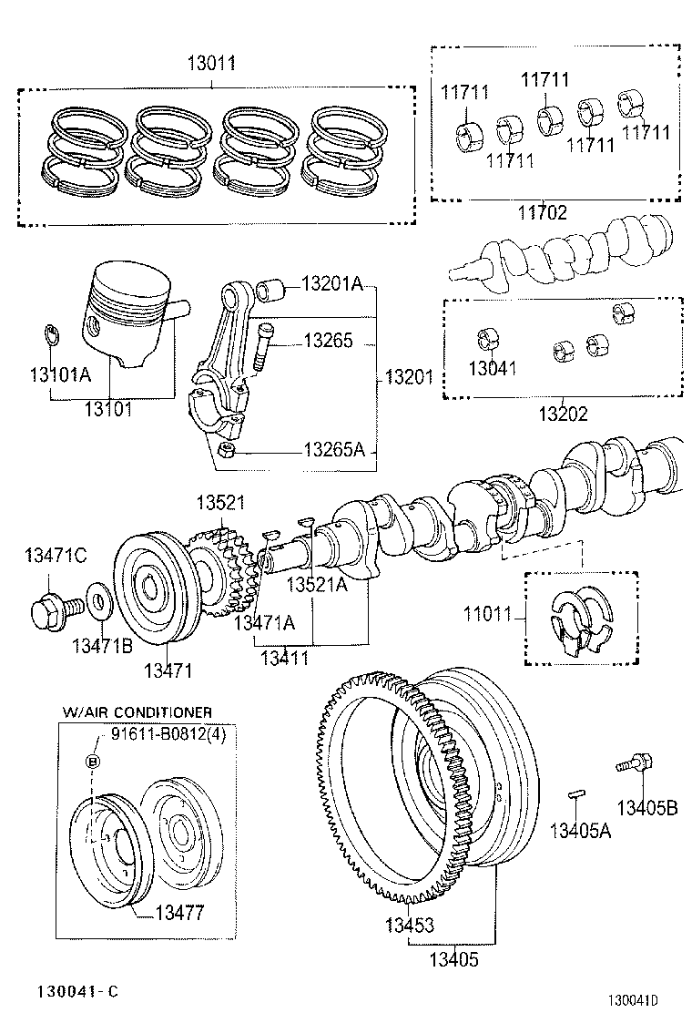 13103-64200 PISTON SUB-ASSY, W/PIN product image