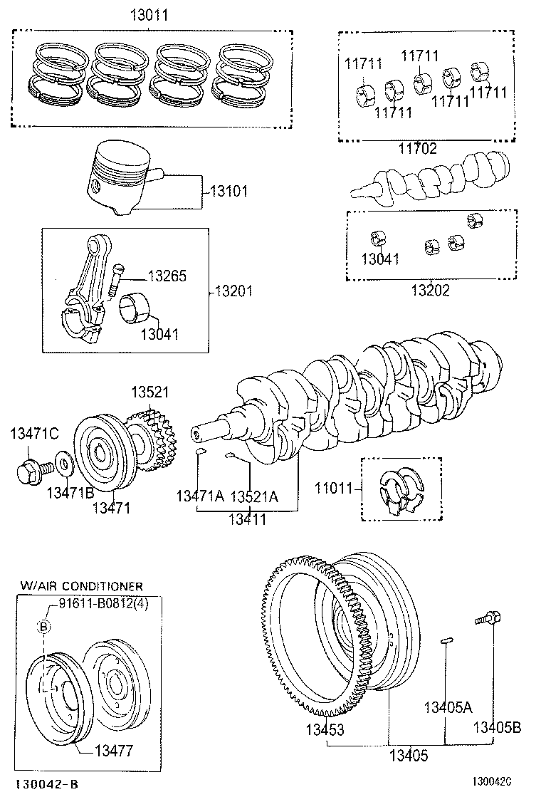 13103-64200 PISTON SUB-ASSY, W/PIN product image