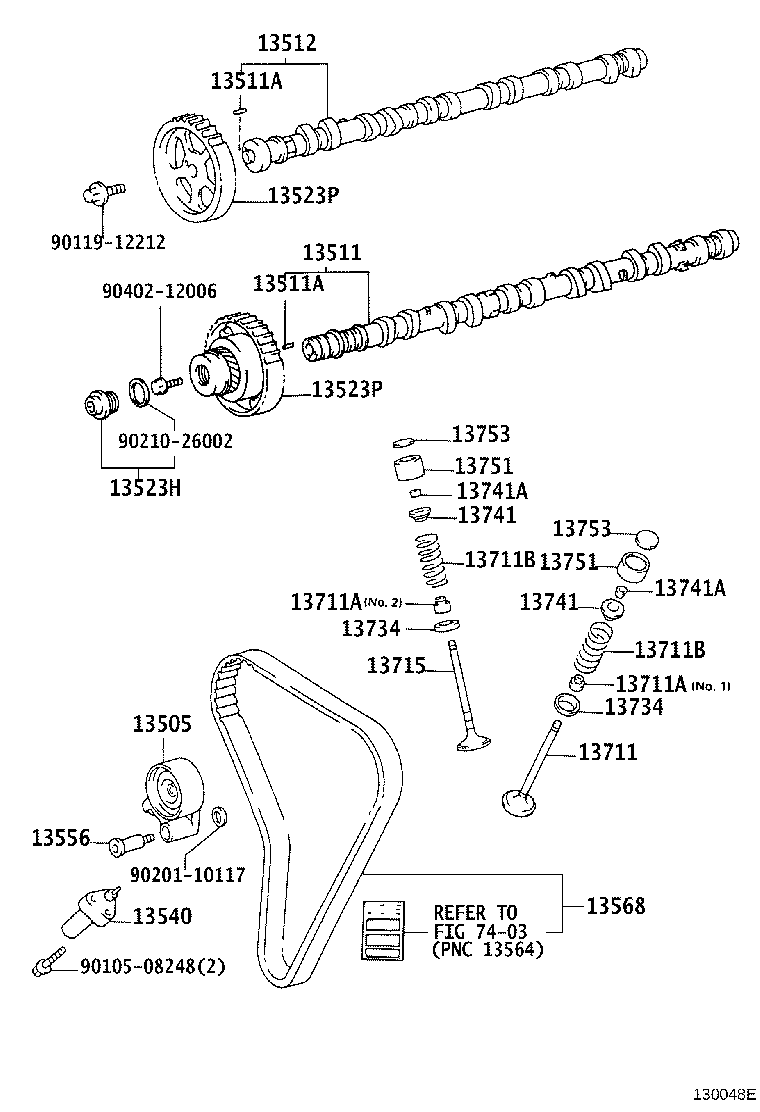 Toyota 13501-46080 CAMSHAFT